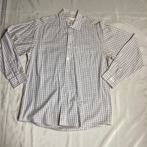 Michael Kors Other - Michael Kors White and Blue Checkered Dress Shirt